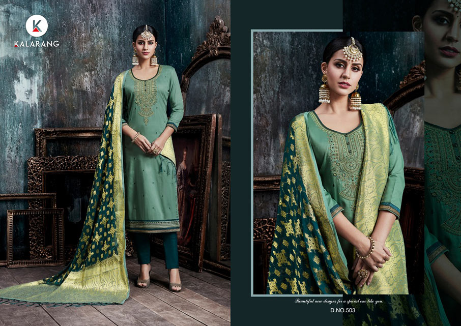 Alankar Vol-6 Kalarang Jam Silk Cotton Dress Material Alankar Vol-6 Kalarang Jam Silk Cotton Dress Material